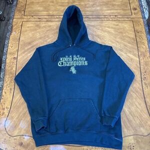 2005 World Series Champions Sox LEE Embroidered Hoodie Men's Large Black